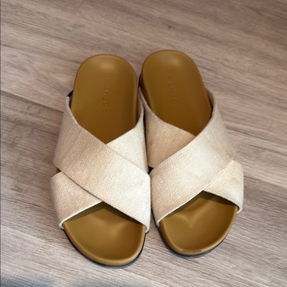 Rothy's Women's Cream Slide Sandals